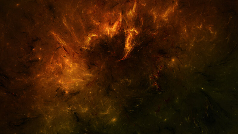 Abstract Fiery Nebula — Orange
