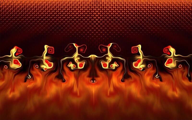 Abstract fiery patterns