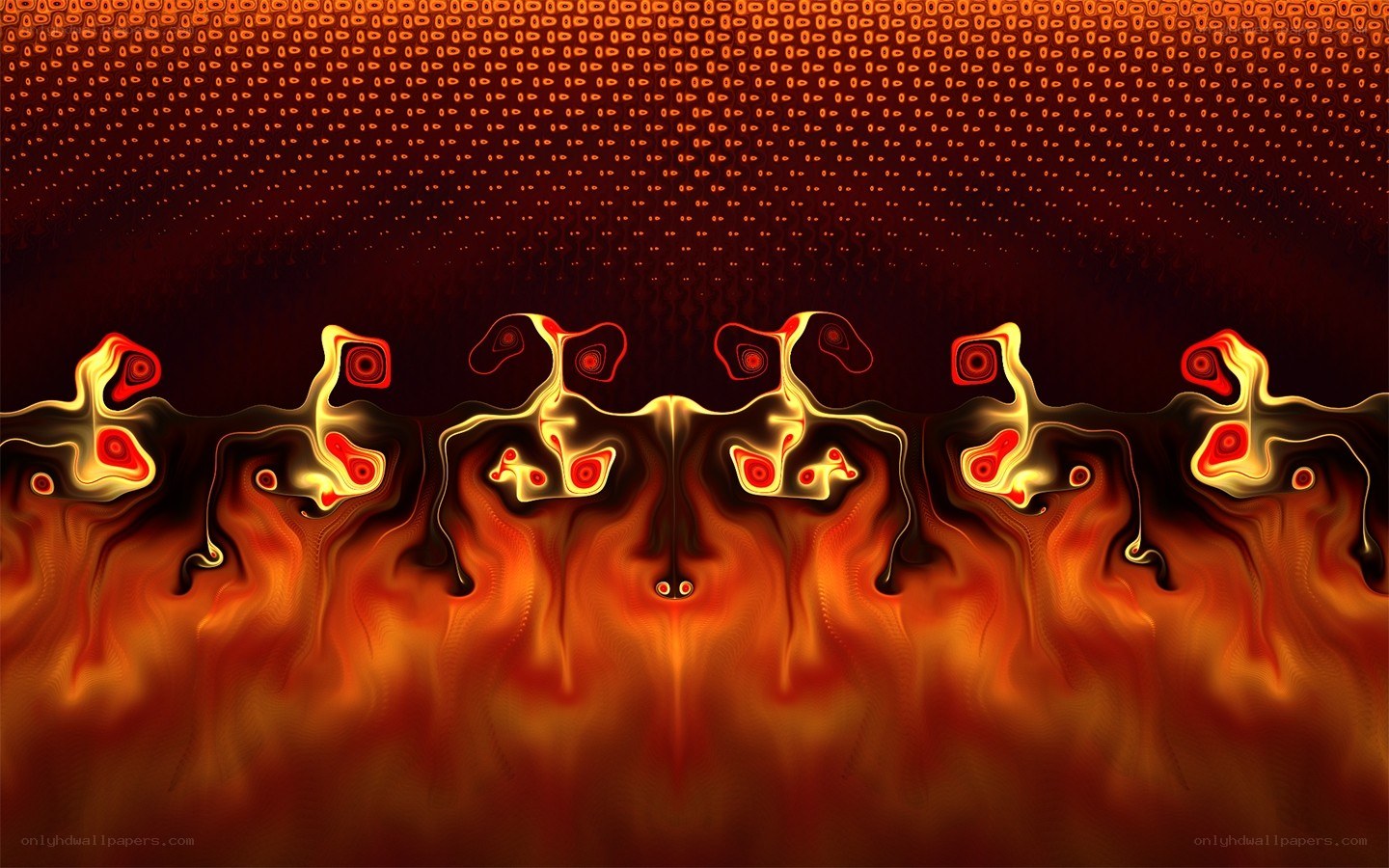 Abstract fiery patterns