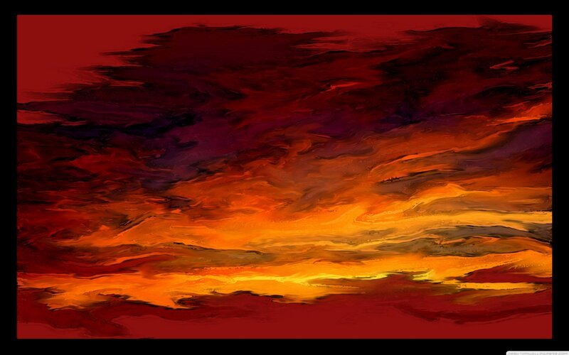 Abstract Fiery Sky