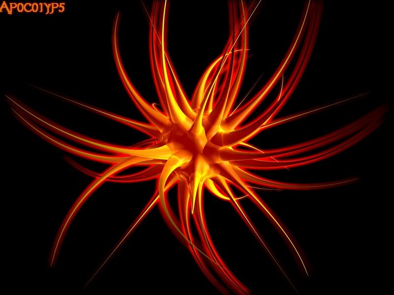 Abstract fiery starburst