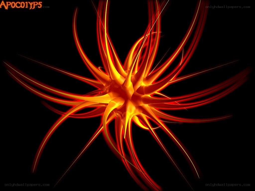 Abstract fiery starburst