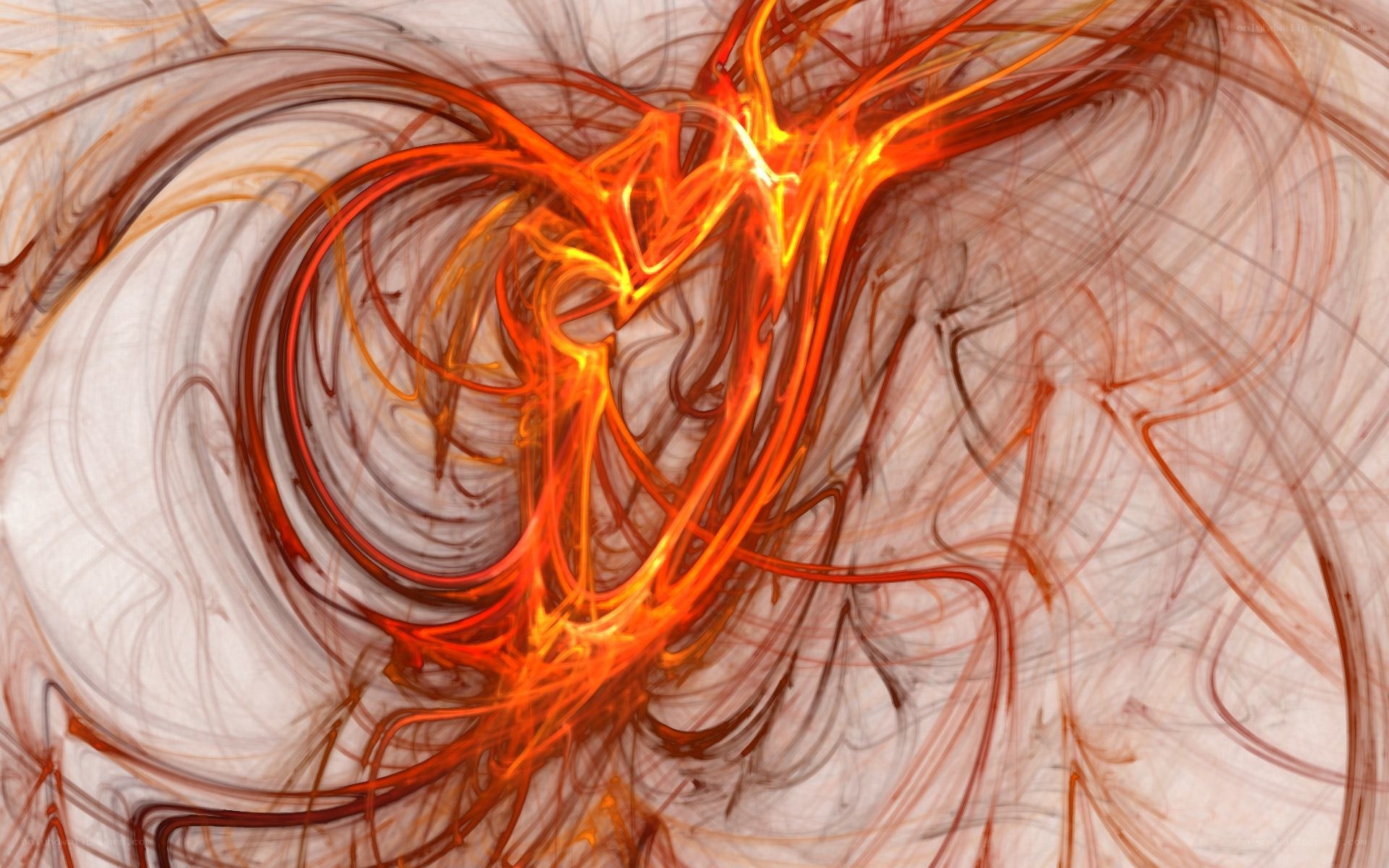 Abstract fiery swirl