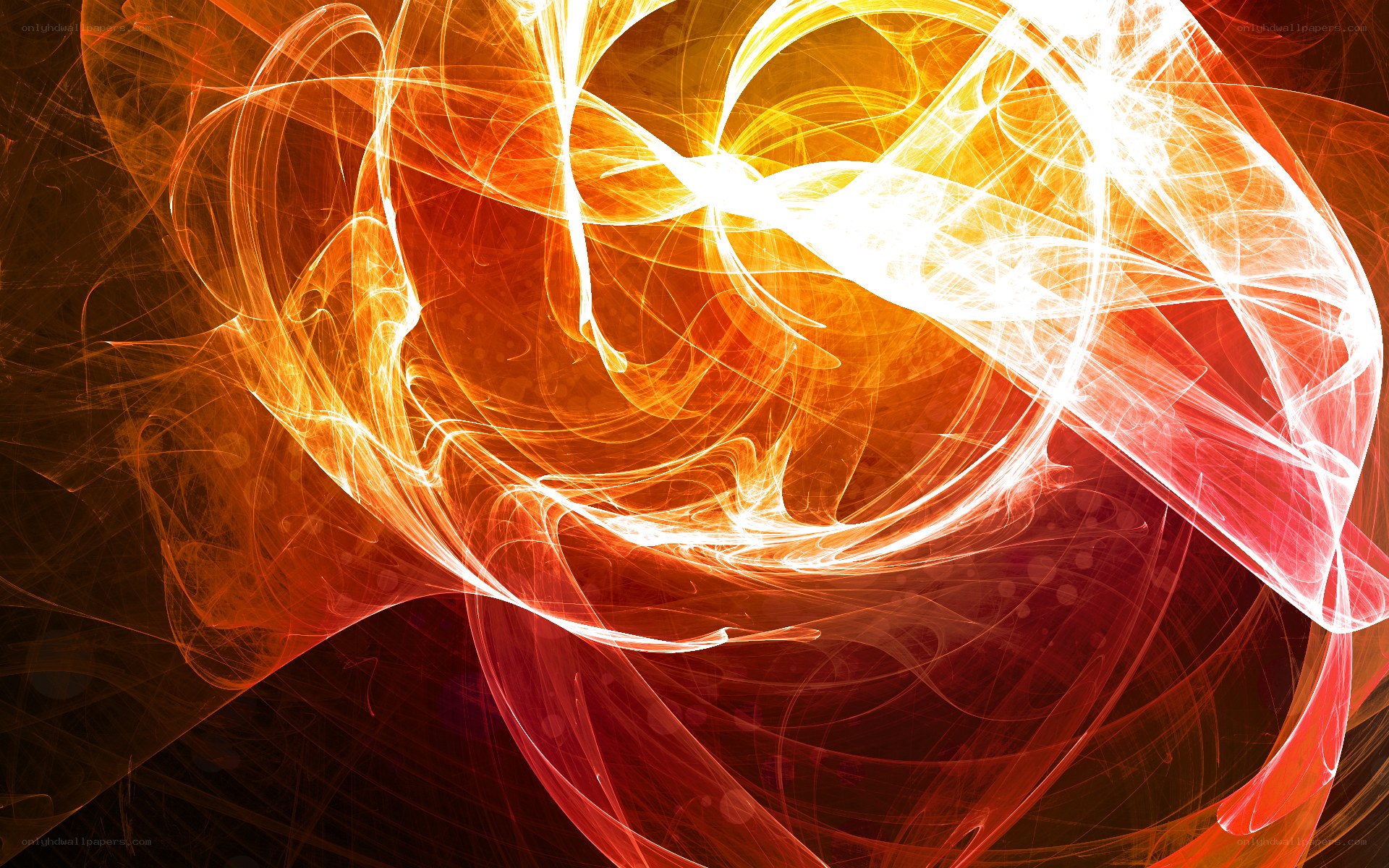 Abstract fiery swirls