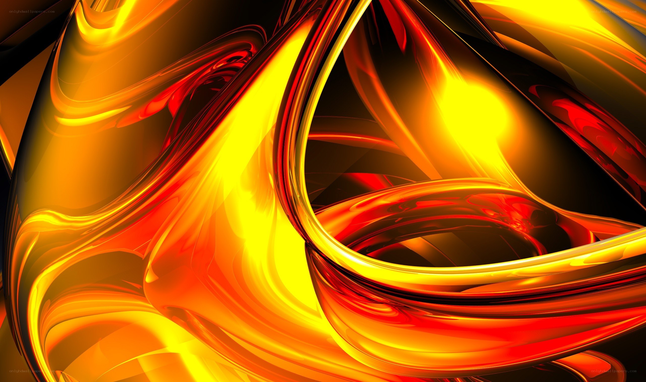 Abstract fiery swirls