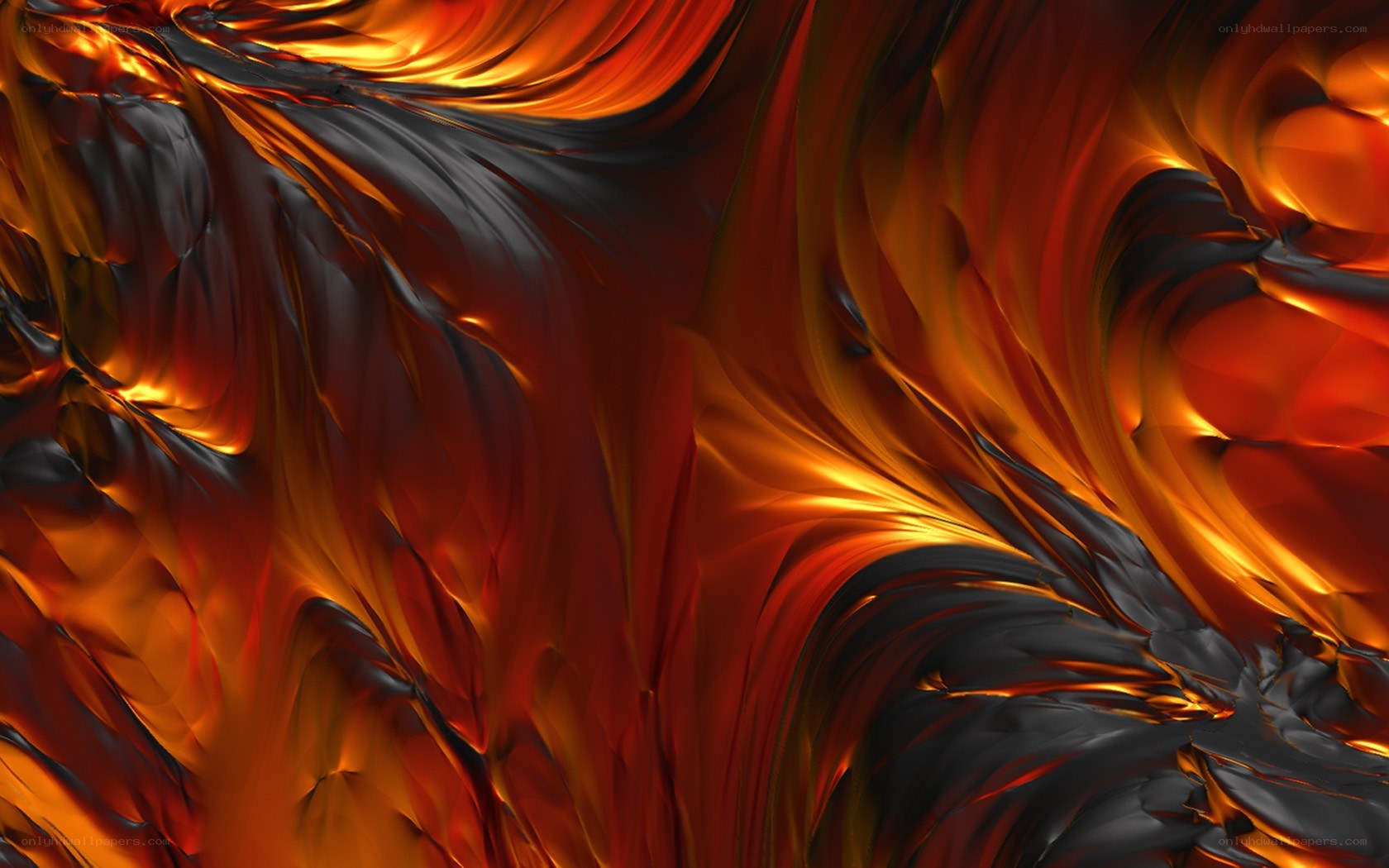 Abstract fiery swirls
