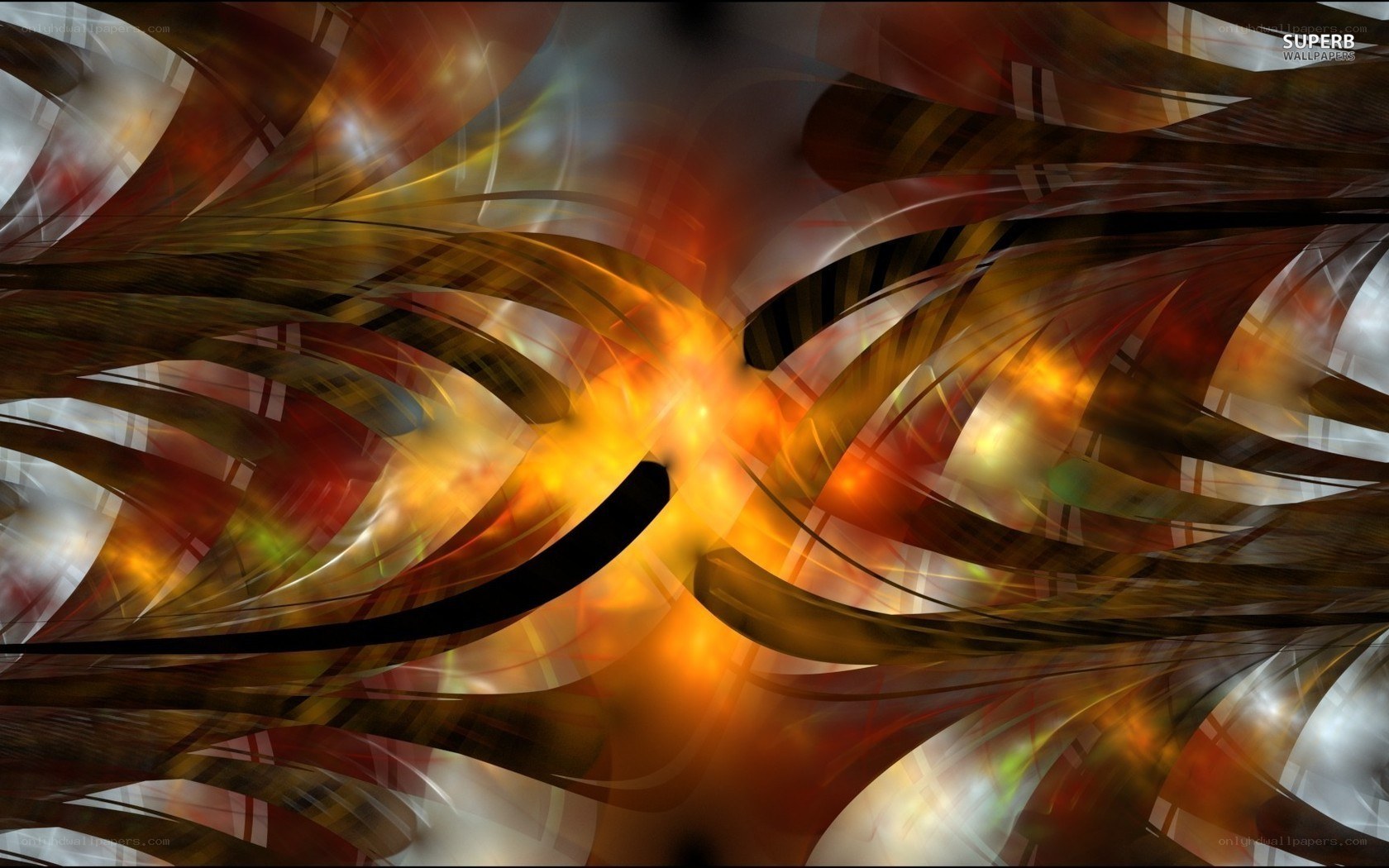 Abstract fiery swirls