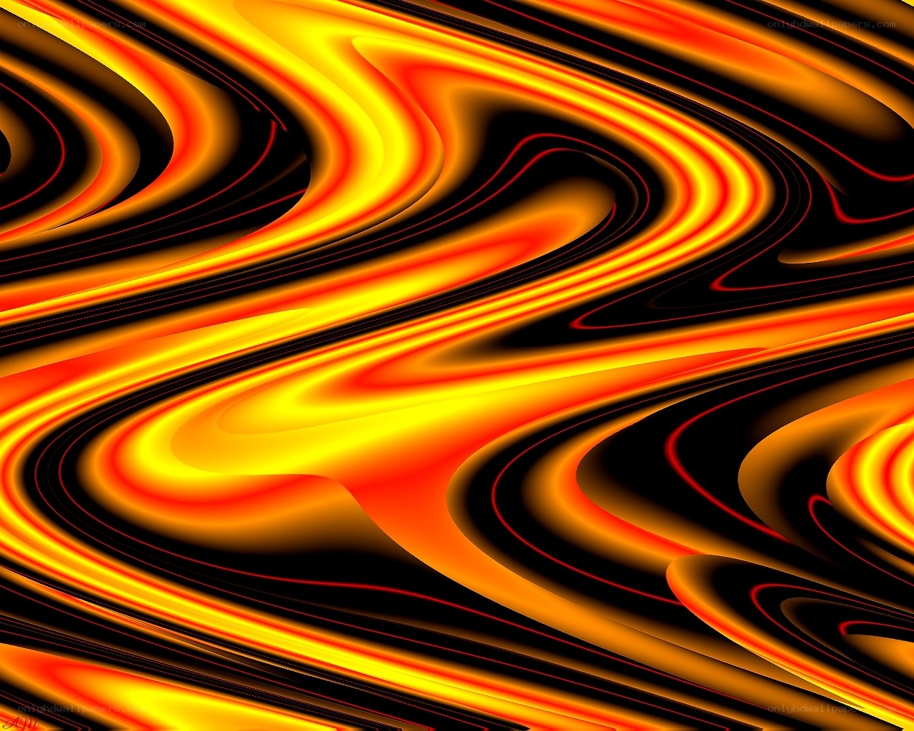 Abstract fiery swirls