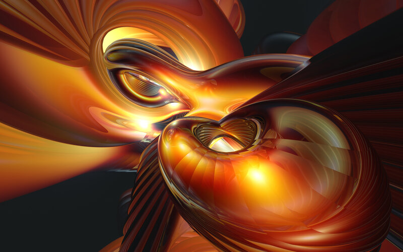 Abstract fiery swirls