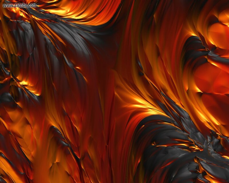 Abstract Fiery Swirls — Orange