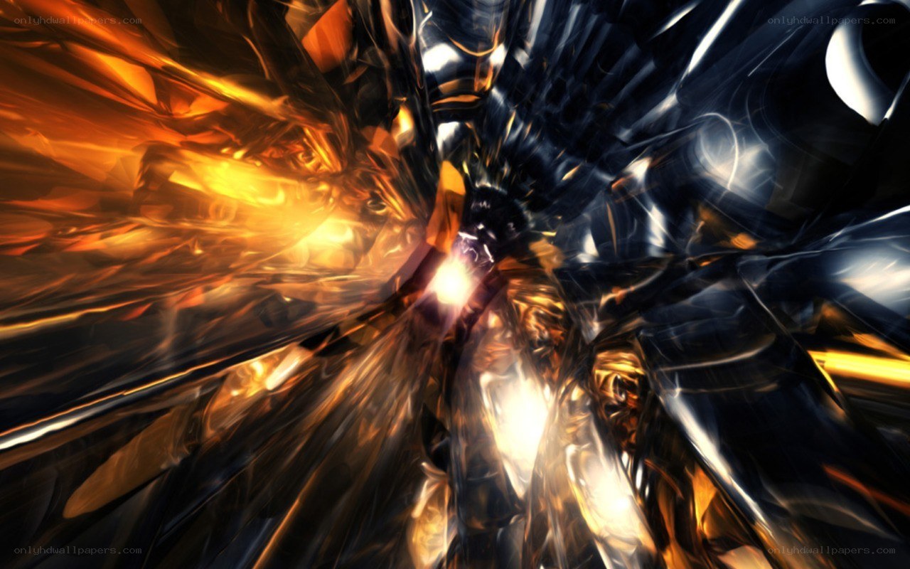 abstract fiery tunnel