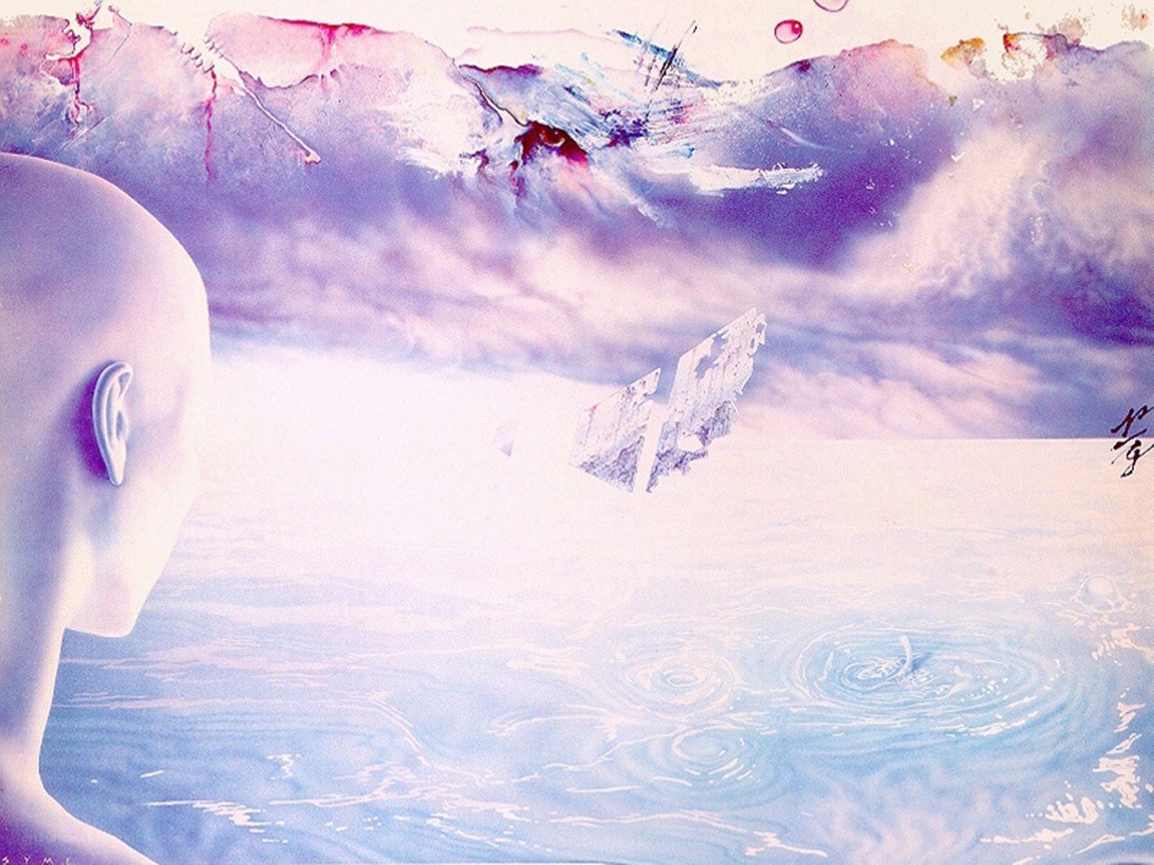 abstract figure by water