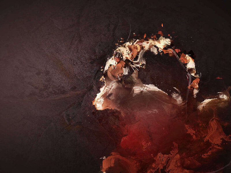 Abstract Figure in Dark Background