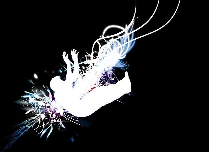 abstract figure in motion