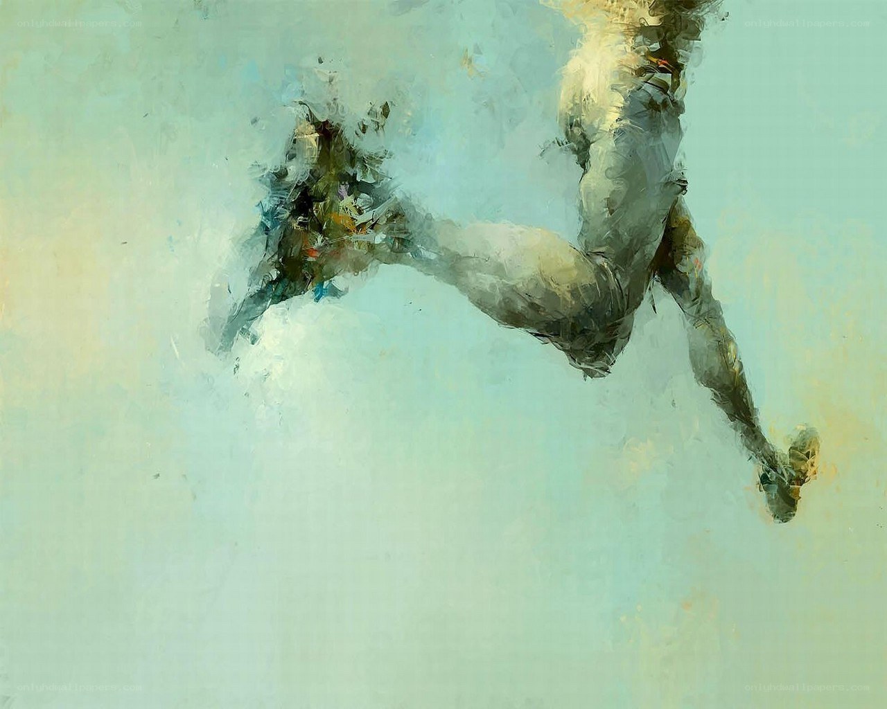 abstract figure in motion