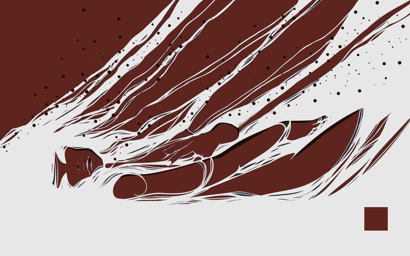 abstract figure in motion