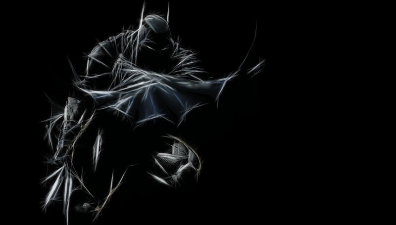 Abstract Figure in Motion — Black, Dramatic, Night