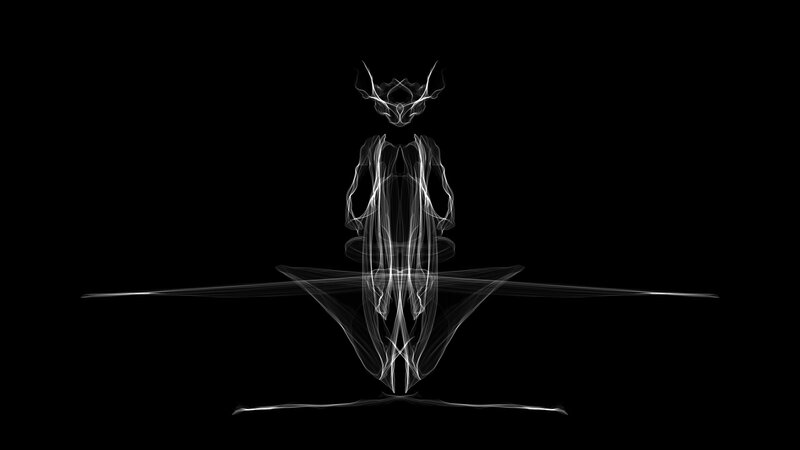 abstract figure in smoke