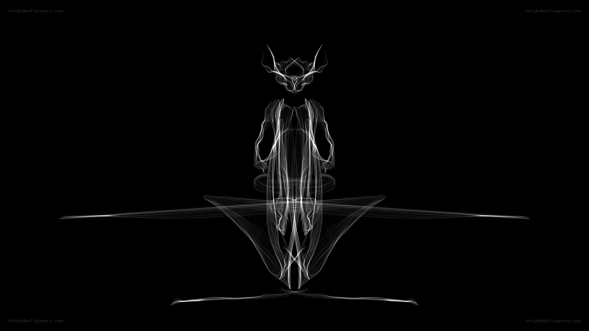 abstract figure in smoke