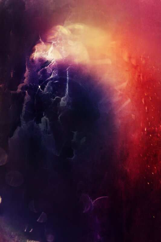 Abstract Figure in Smoke — Purple