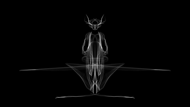 Abstract Figure in Smoke — White, Mysterious