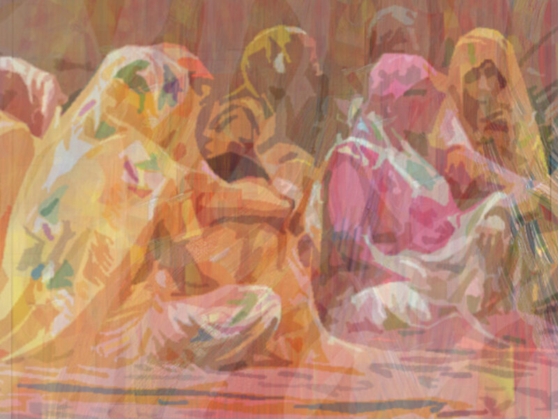 abstract figure painting