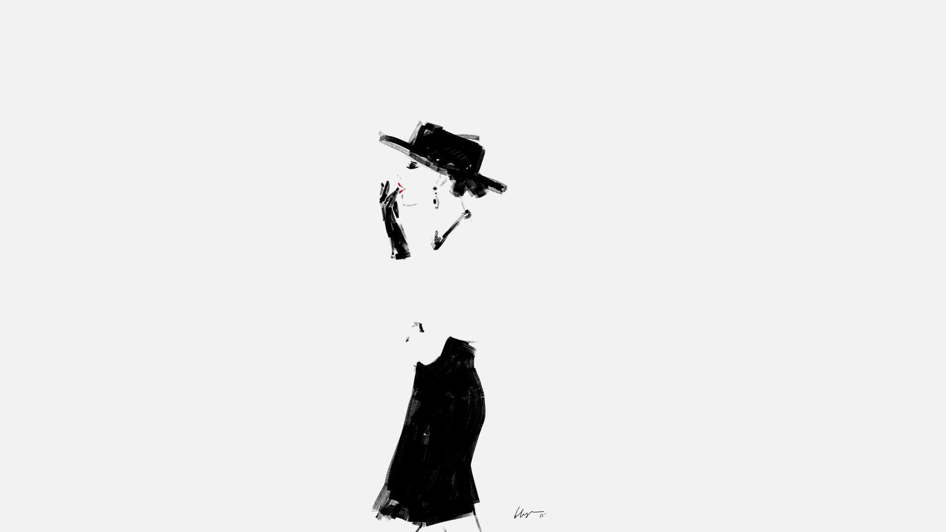 abstract figure sketch