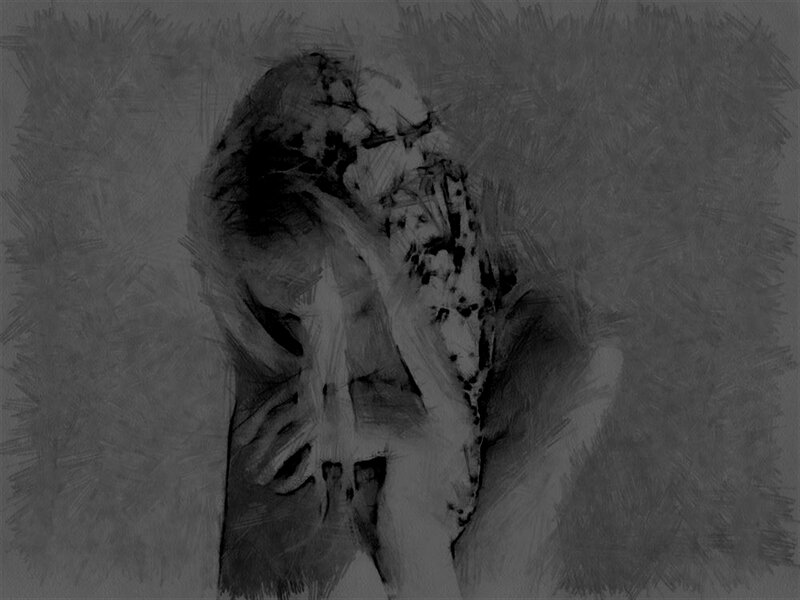 Abstract Figure Sketch — Gray