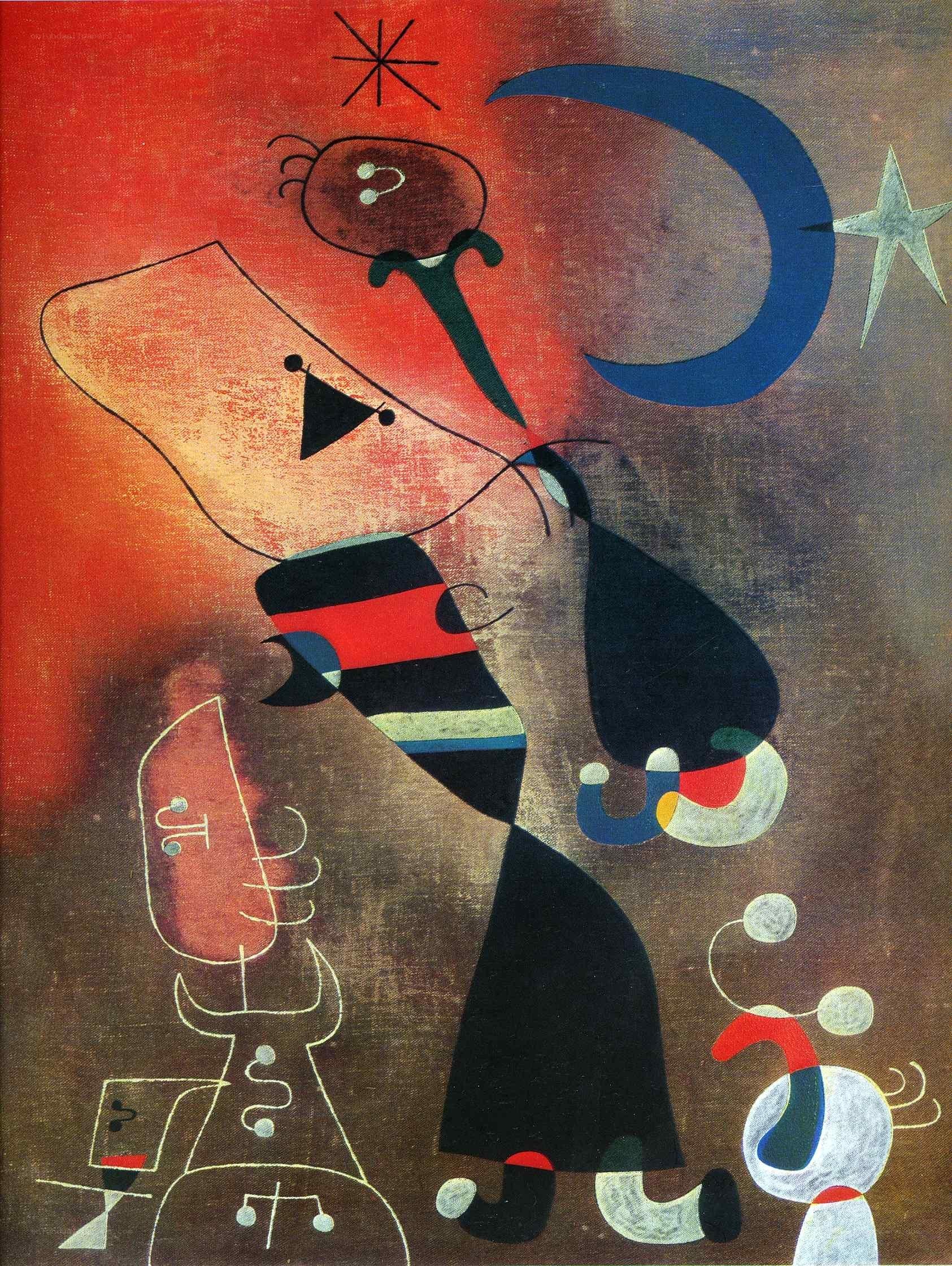 Abstract figure with celestial symbols