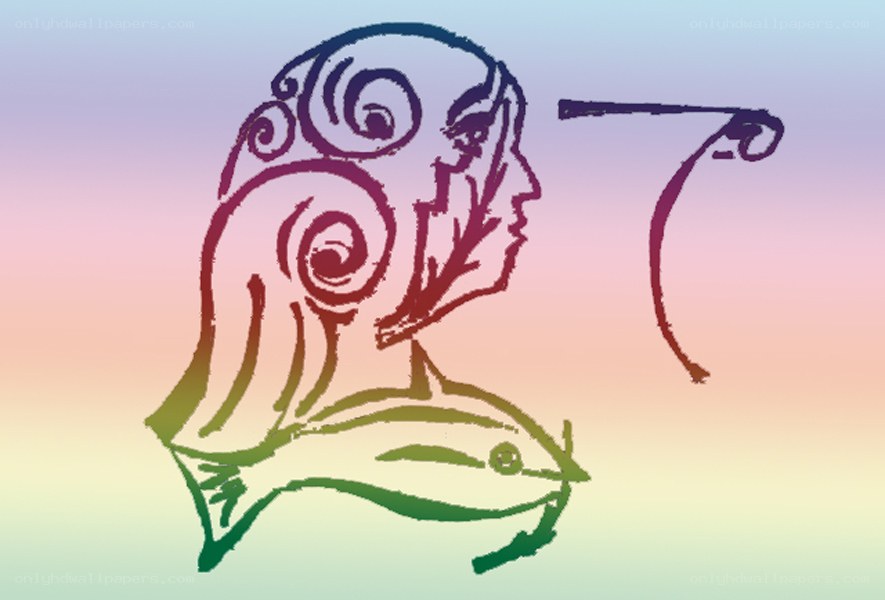 abstract figure with fish