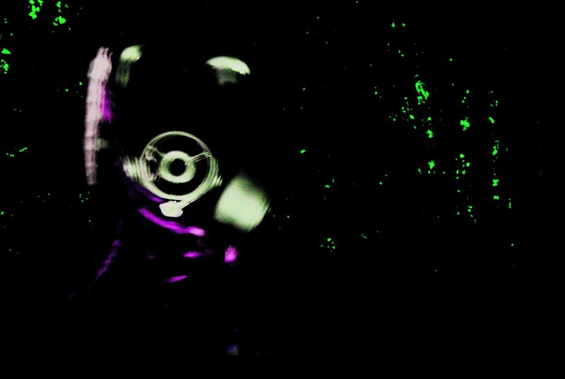 abstract figure with glowing elements