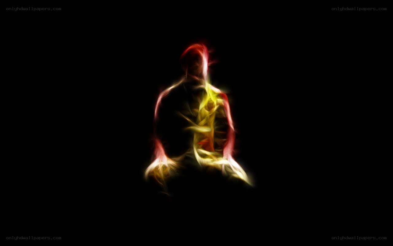 Abstract figure with glowing energy