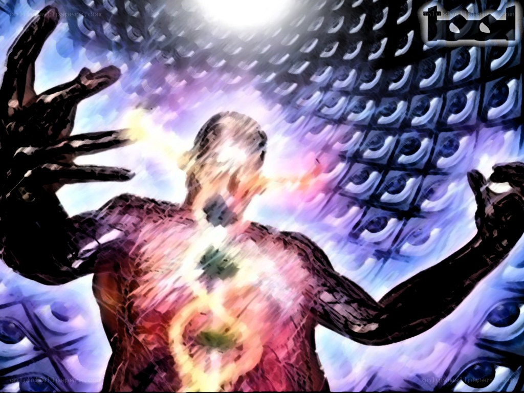 abstract figure with glowing energy