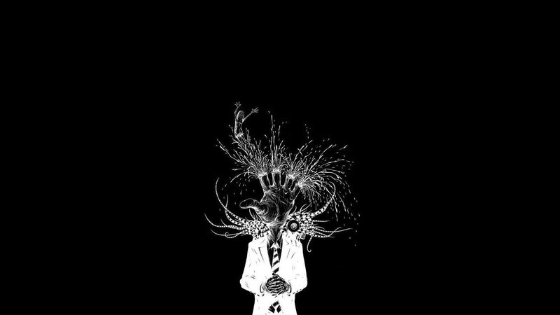 abstract figure with hand head