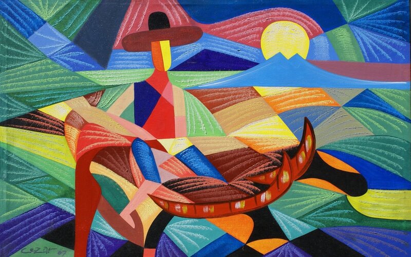 Abstract Figure with Hat