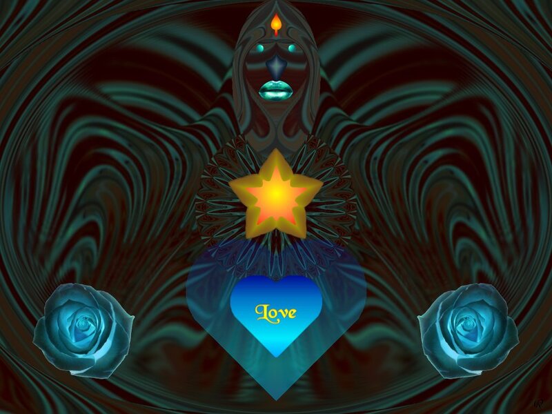 Abstract Figure with Heart