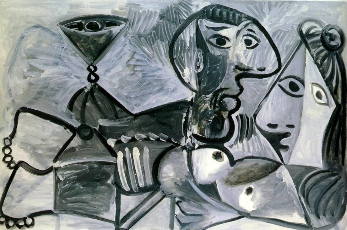 Abstract figures in monochrome