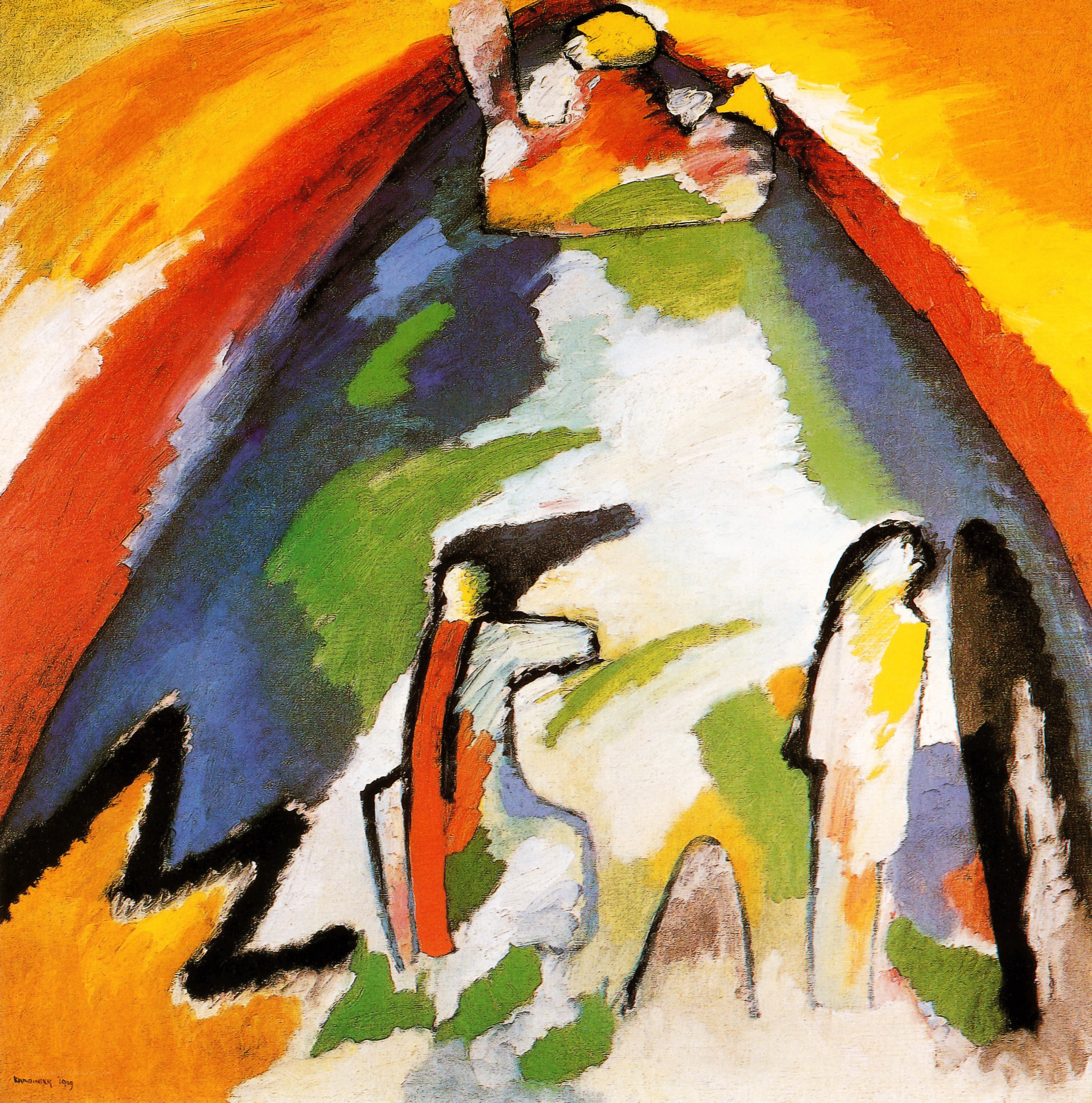 Abstract figures in vibrant colors