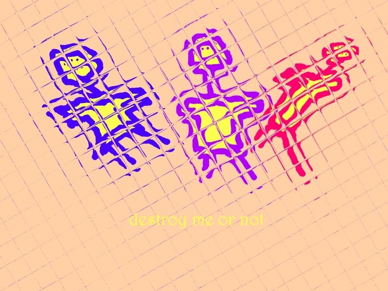 abstract figures on grid
