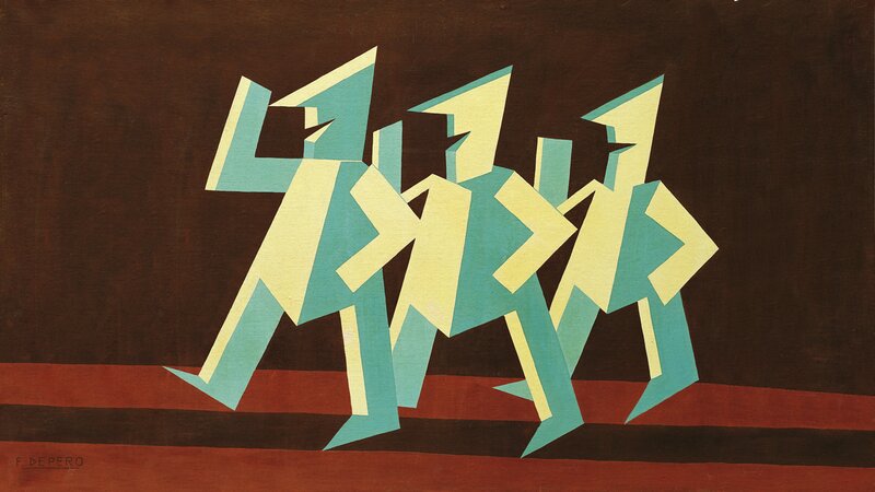 Abstract Figures Walking