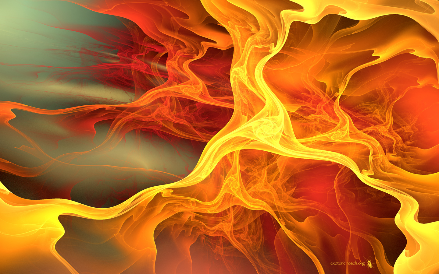 Abstract fire and flame art