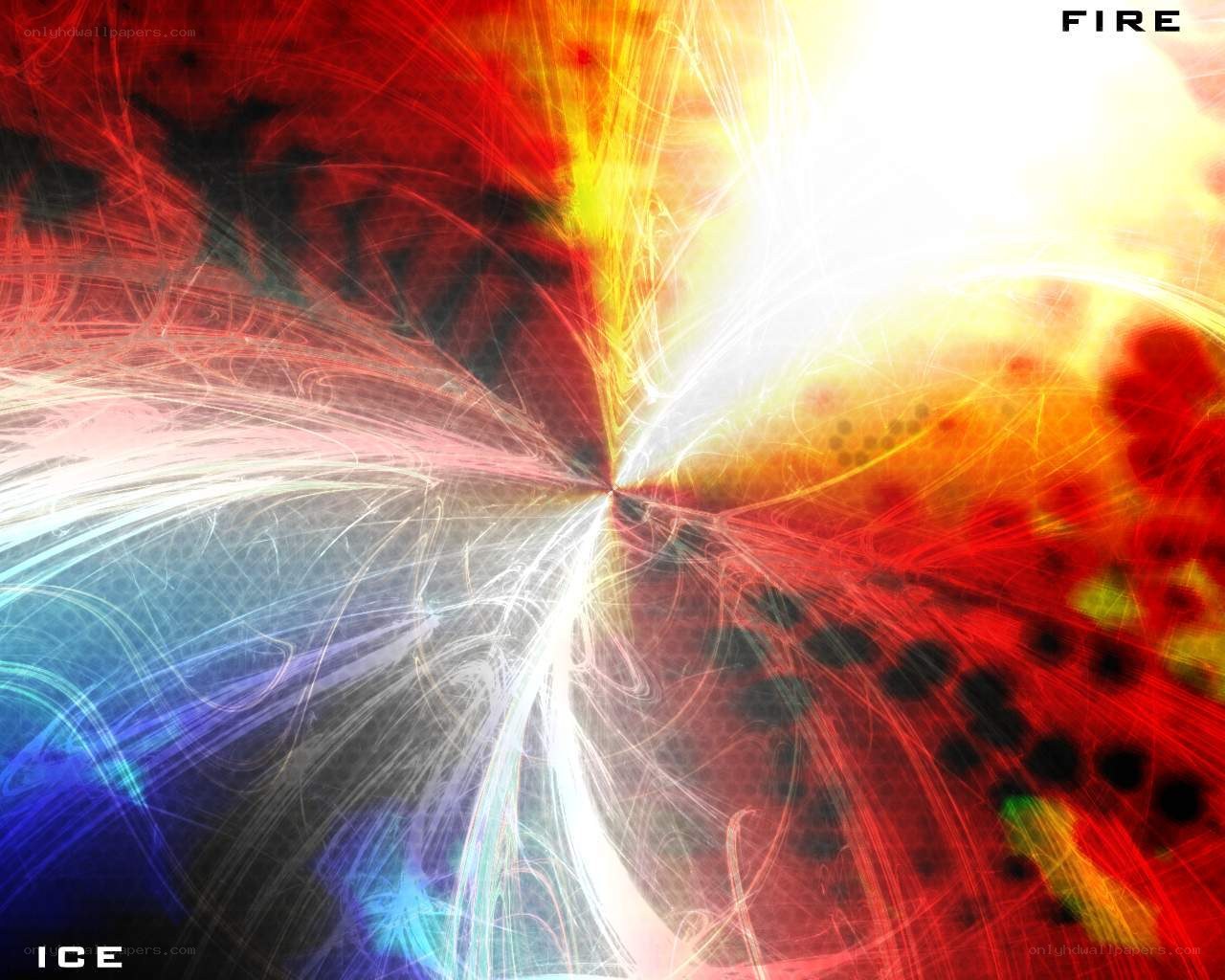 Abstract fire and ice energy