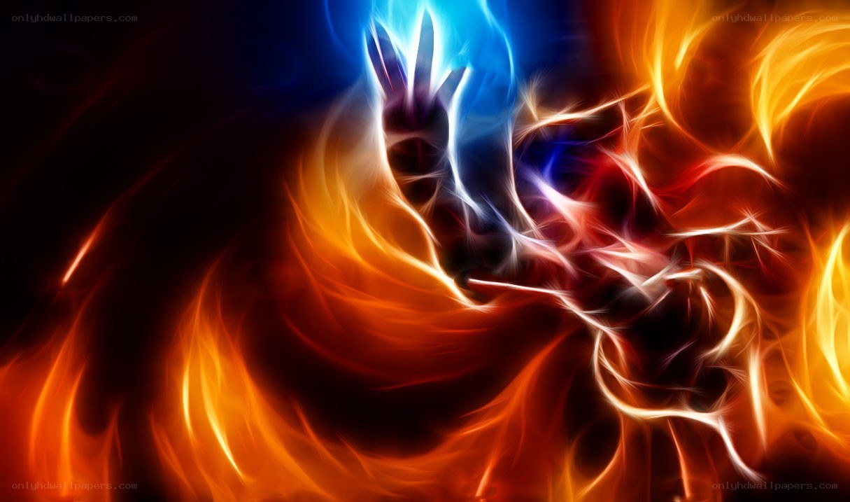 abstract fire and ice energy
