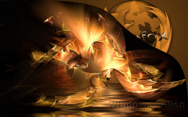 Abstract Fire Explosion — Gold