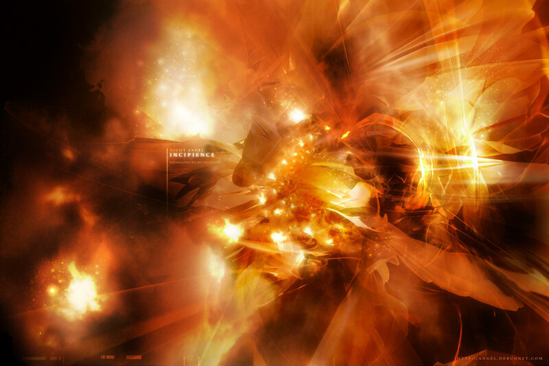 Abstract Fire Explosion — Orange, Dramatic, Digital Art, Light
