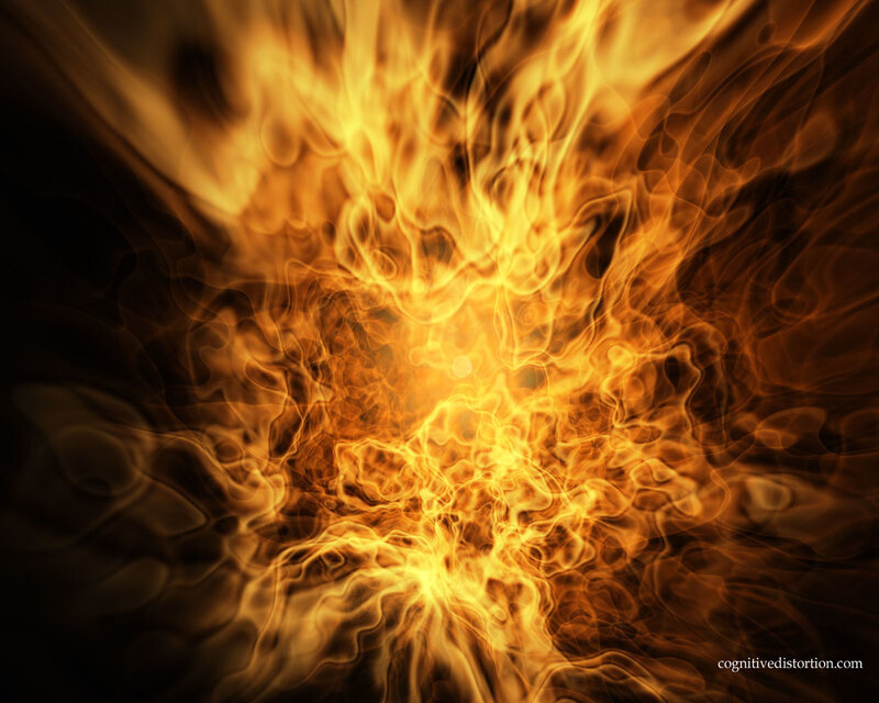 Abstract Fire Explosion — Orange, Dramatic