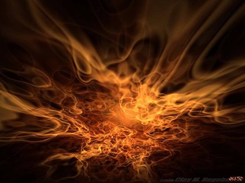 Abstract Fire Explosion — Orange