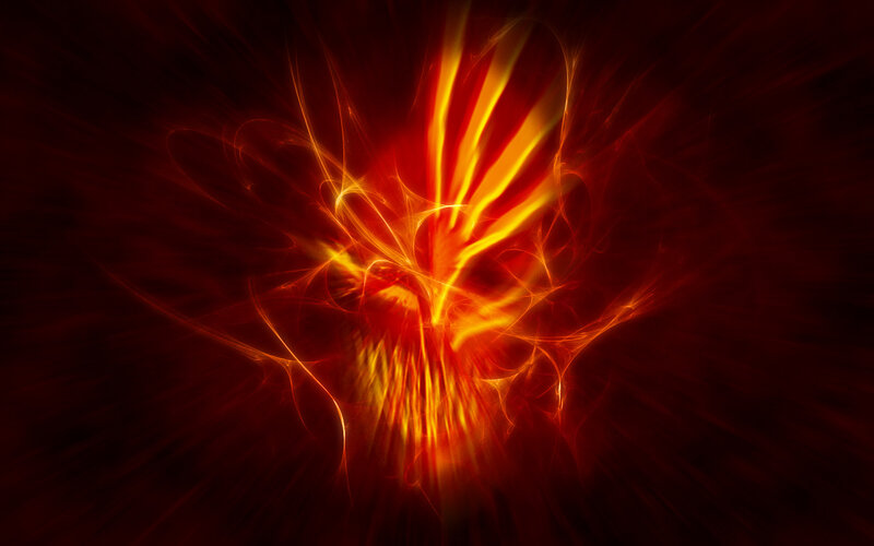 Abstract Fire Explosion — Red, Dramatic