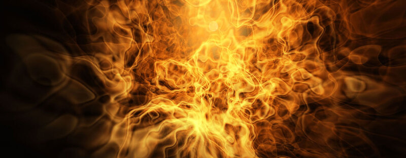 Abstract Fire Flames — Orange, Dramatic, Digital Art
