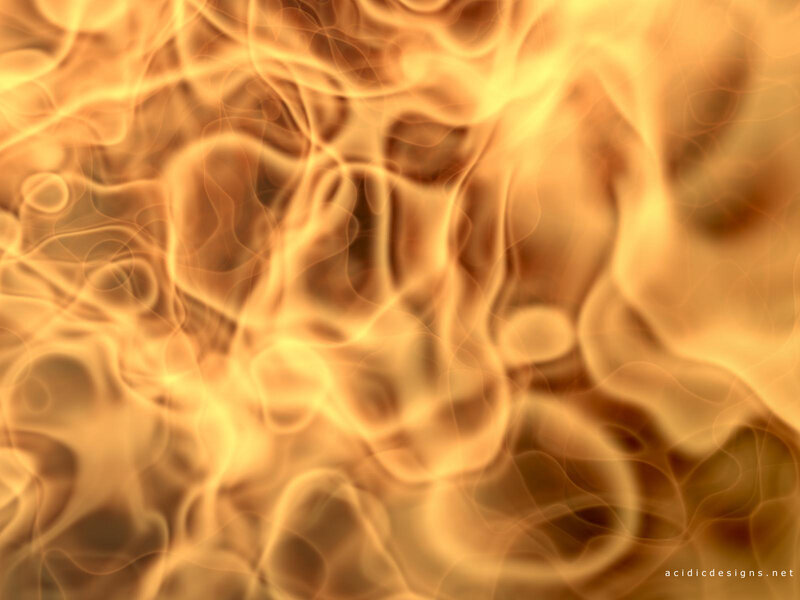 Abstract Fire Flames — Orange, Intense, Digital Art, Smoke